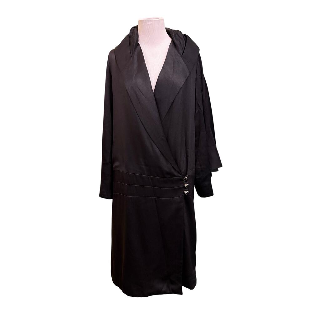 1920s Cape Back Black Coat Petite Sterling The Keller Kohn Co Cleveland
